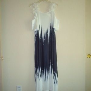 Womens Lace Cold Shoulder Long Maxi Dress Ladies Summer Floral Holiday Sundress